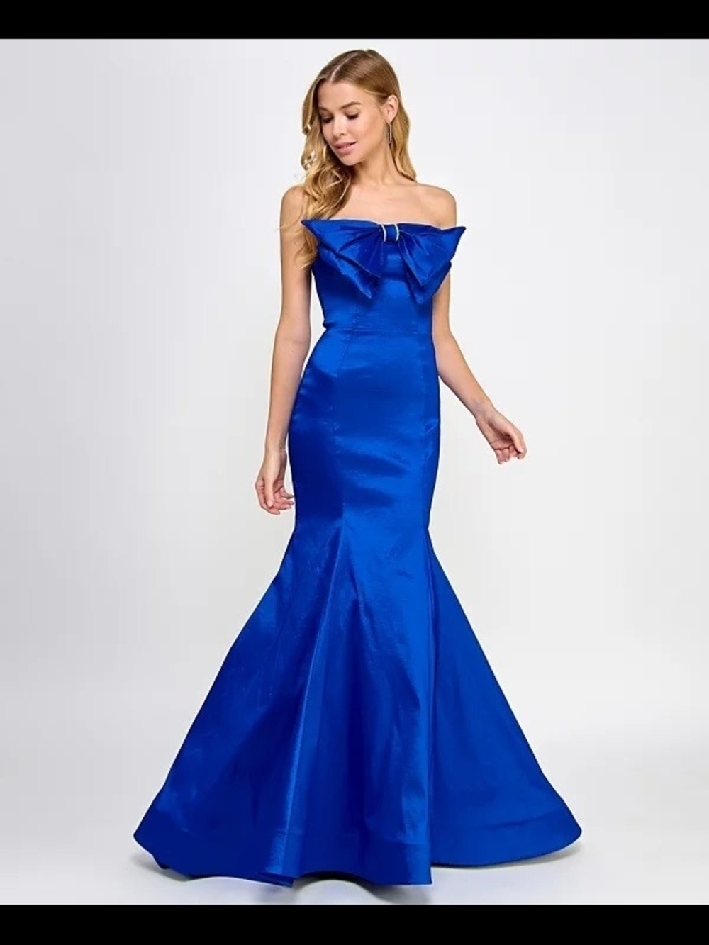 New B Darlin Bow-Trim Strapless Mermaid Gown - Prom Dress